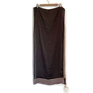 New Handmade Caron Miller Reversible Black & Champaign Chiffon Wrap